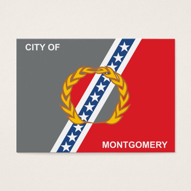 vlag van de stad Montgomery Visitekaartje (Voorkant)