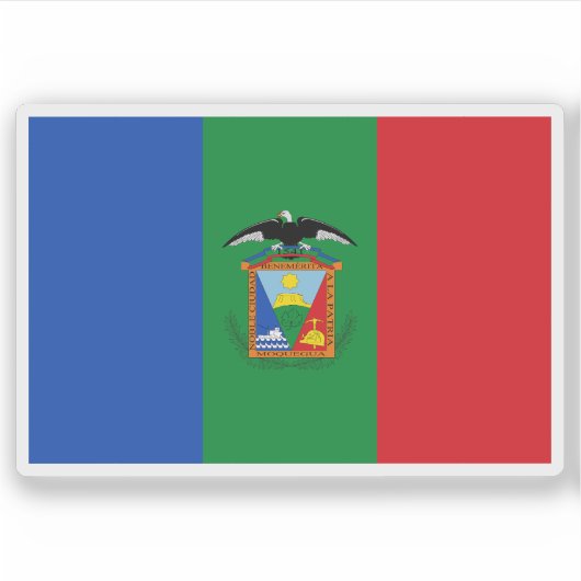 Vlag van de stad Moquegua, Peru Sticker (Voorkant)