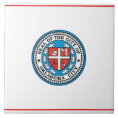 vlag van de stad Oklahoma Tegeltje (Voorkant)