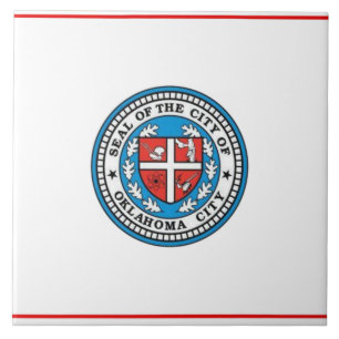 vlag van de stad Oklahoma Tegeltje