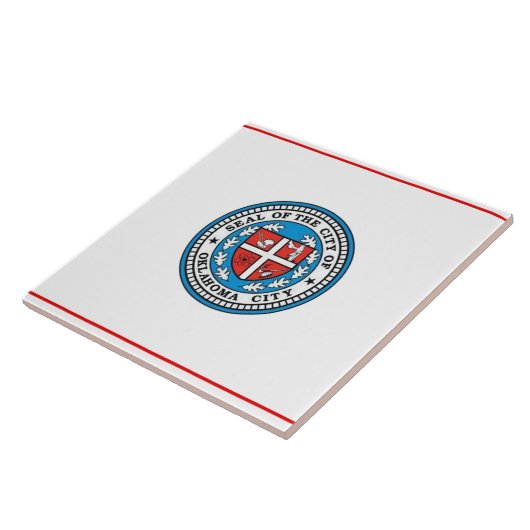 vlag van de stad Oklahoma Tegeltje (Zijkant)