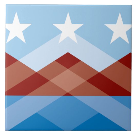 vlag van de stad Peoria (Arizona) Tegeltje (Voorkant)