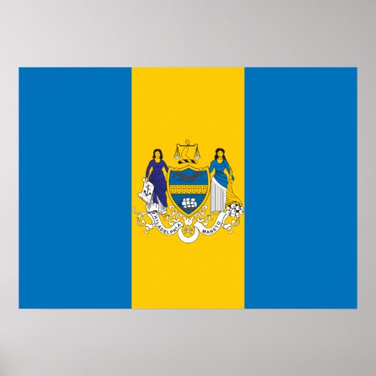 Vlag van de stad Philadelphia Poster (Voorkant)