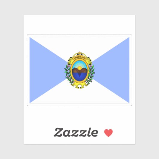 Vlag van de stad Pisco, Peru Sticker (Vel)