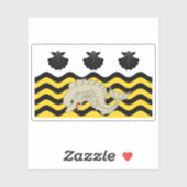 Vlag van de stad Poole, Engeland Sticker (Vel)