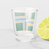 vlag van de stad Portland Shot Glas (Achterkant)