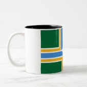 vlag van de stad Portland Tweekleurige Koffiemok (Links)