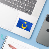 Vlag van de stad Portsmouth, Engeland Sticker (Laptop met iPhone)