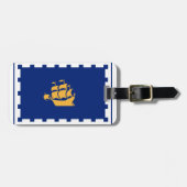 Vlag van de stad Quebec Bagagelabel (Voorkant horizontaal)