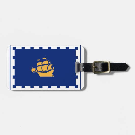 Vlag van de stad Quebec Bagagelabel (Voorkant horizontaal)