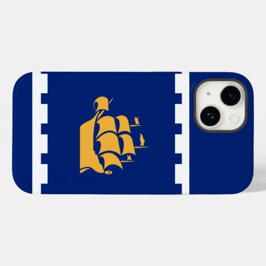 Vlag van de stad Quebec Case-Mate iPhone Case (Achterkant (horizontaal))