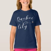 Vlag van de stad Quebec in het hart van de T-shirt (Voorkant)
