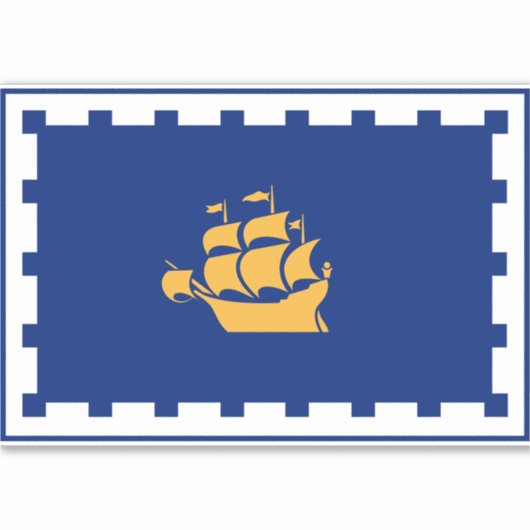 Vlag van de stad Quebec Sticker (Voorkant)