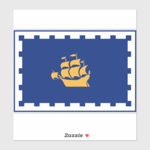 Vlag van de stad Quebec Sticker