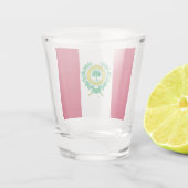 vlag van de stad Raleigh Shot Glas (Achterkant)