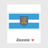 Vlag van de stad Rēzekne, Letland Sticker (Vel)