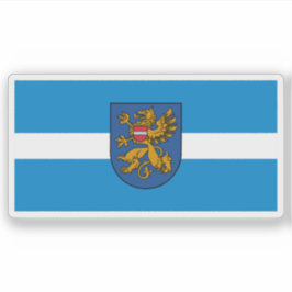 Vlag van de stad Rēzekne, Letland Sticker