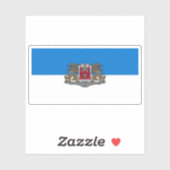 Vlag van de stad Riga, Letland Sticker (Vel)