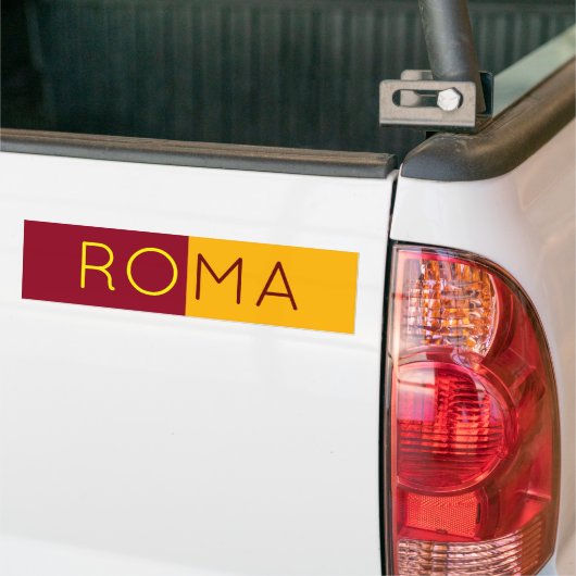 Vlag van de stad Rome, Italië Bumpersticker (Op Truck)