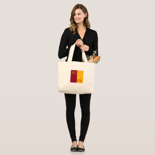 Vlag van de stad Rome, Italië Grote Tote Bag (Voorkant (model))