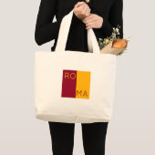 Vlag van de stad Rome, Italië Grote Tote Bag (Voorkant (product))