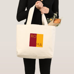 Vlag van de stad Rome, Italië Grote Tote Bag