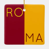 Vlag van de stad Rome, Italië Keramisch Ornament (Achterkant)