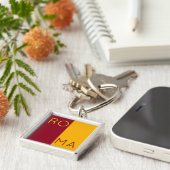 Vlag van de stad Rome, Italië Sleutelhanger (Zijkant)