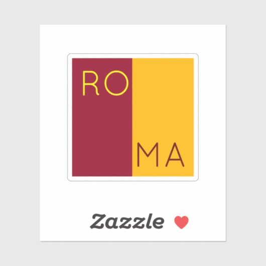 Vlag van de stad Rome, Italië Sticker (Vel)