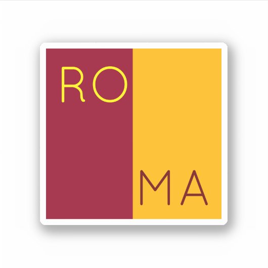 Vlag van de stad Rome, Italië Sticker (Voorkant)