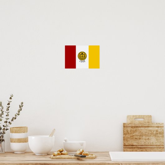 Vlag van de stad San Diego Poster (Keuken)