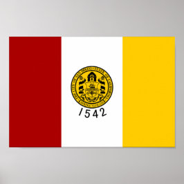 Vlag van de stad San Diego Poster
