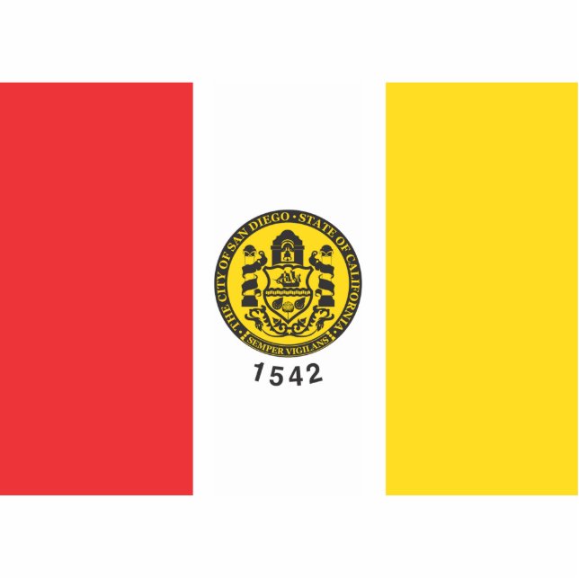 vlag van de stad San Diego Staand Fotobeeldje (Voorkant)