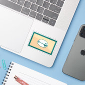 Vlag van de stad San Ignacio, Belize Sticker (Laptop met iPhone)