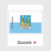 Vlag van de stad San Marino Sticker (Vel)