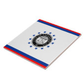 vlag van de stad Savannah Tegeltje (Zijkant)