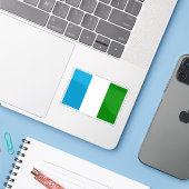 Vlag van de stad Sechura, Peru Sticker (Laptop met iPhone)