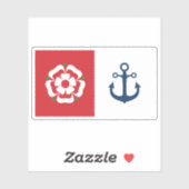 Vlag van de stad Southampton, Engeland Sticker (Vel)