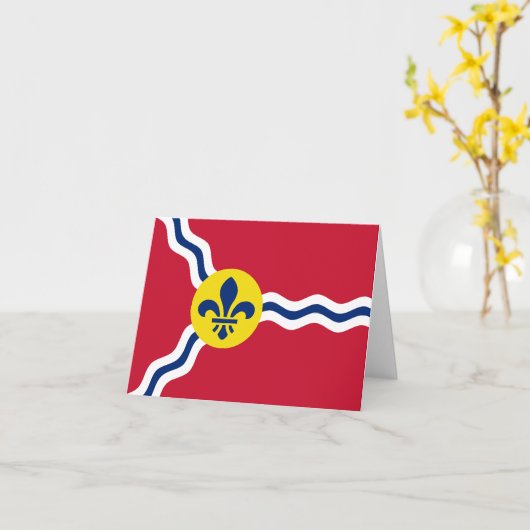 Vlag van de stad St. Louis Kaart (Gele Bloem)