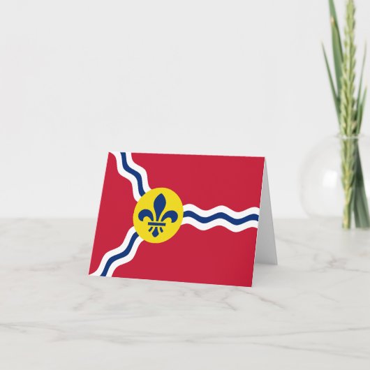 Vlag van de stad St. Louis Kaart (Voorkant)