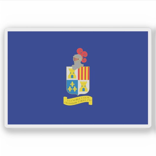 Vlag van de stad Tarma, Peru Sticker (Voorkant)
