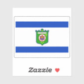 Vlag van de stad Tel Aviv, Israël Sticker (Vel)
