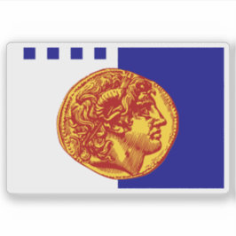 Vlag van de stad Thessaloniki, Griekenland Sticker