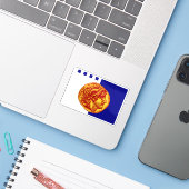 Vlag van de stad Thessaloniki, Griekenland Sticker (Laptop met iPhone)