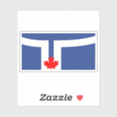Vlag van de stad Toronto, Ontario, Canada Sticker (Vel)