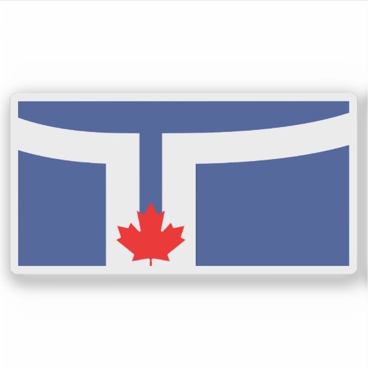 Vlag van de stad Toronto, Ontario, Canada Sticker (Voorkant)