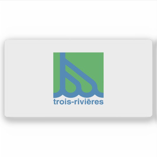 Vlag van de stad Trois-Rivières, Quebec, Canada Sticker (Voorkant)
