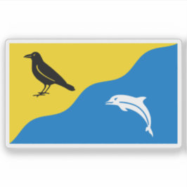 Vlag van de stad Tywyn, Wales Sticker