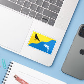 Vlag van de stad Tywyn, Wales Sticker (Laptop met iPhone)