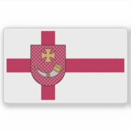 Vlag van de stad Ventspils, Letland Sticker